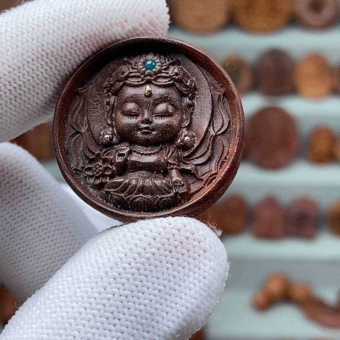 檀香木无事牌默认微瑕随机