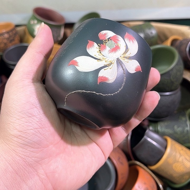 茶杯紫砂全手工紫砂主人杯 