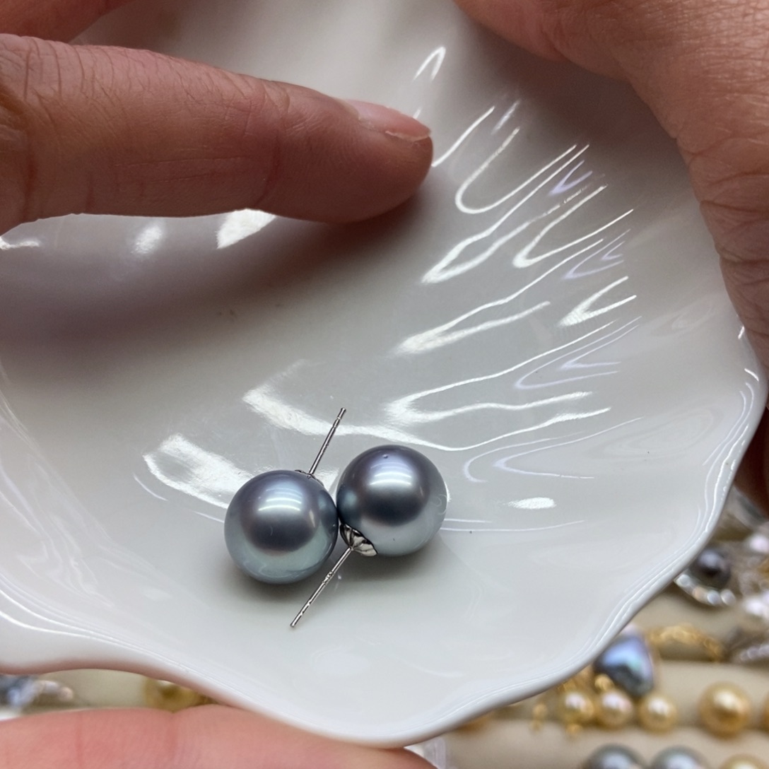 海水珍珠耳饰18K金镶嵌