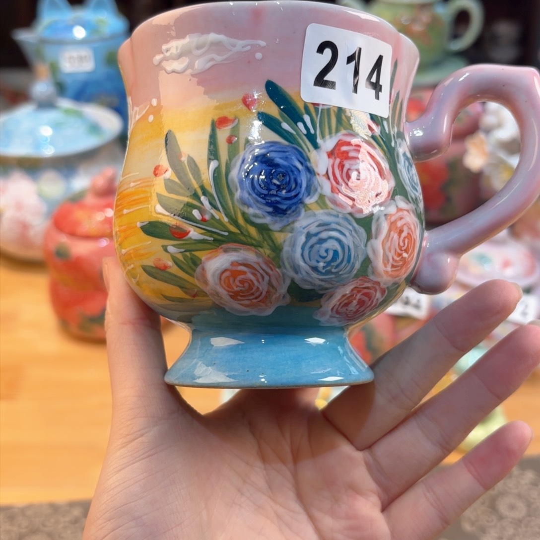 景德镇手绘高温釉下彩陶瓷茶具