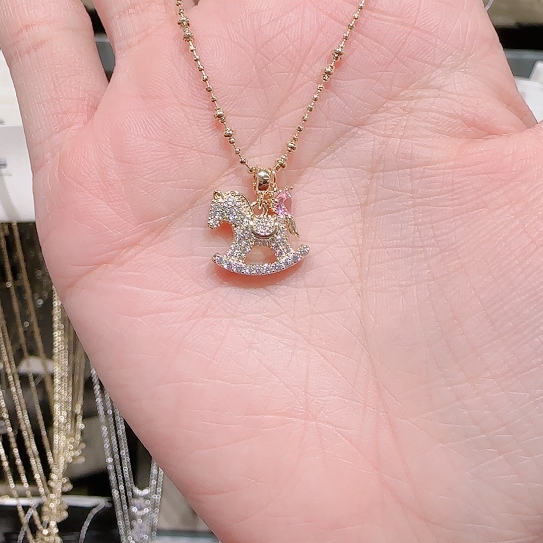 锆石铜合金925银项链