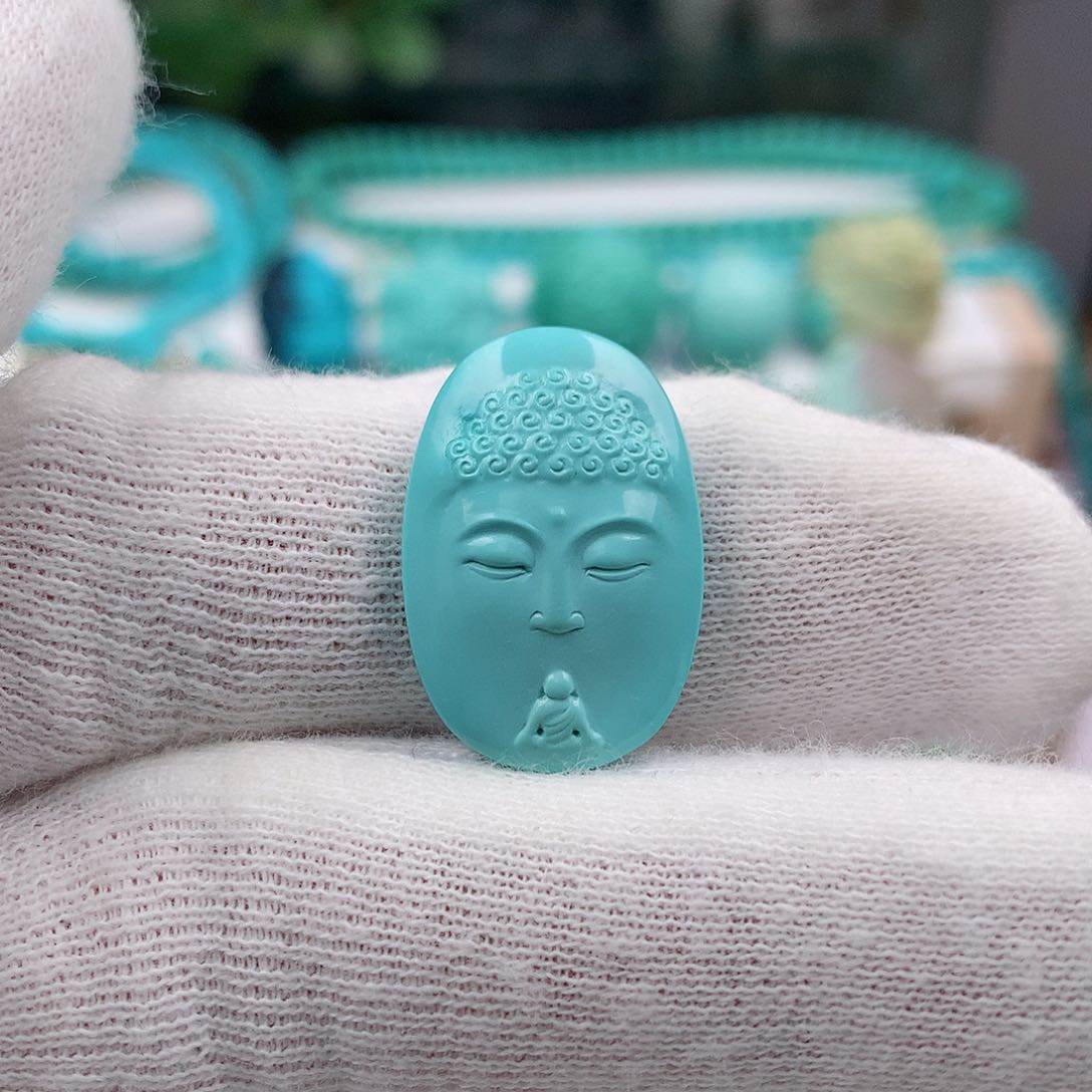 绿松石问佛2.84克未镶嵌