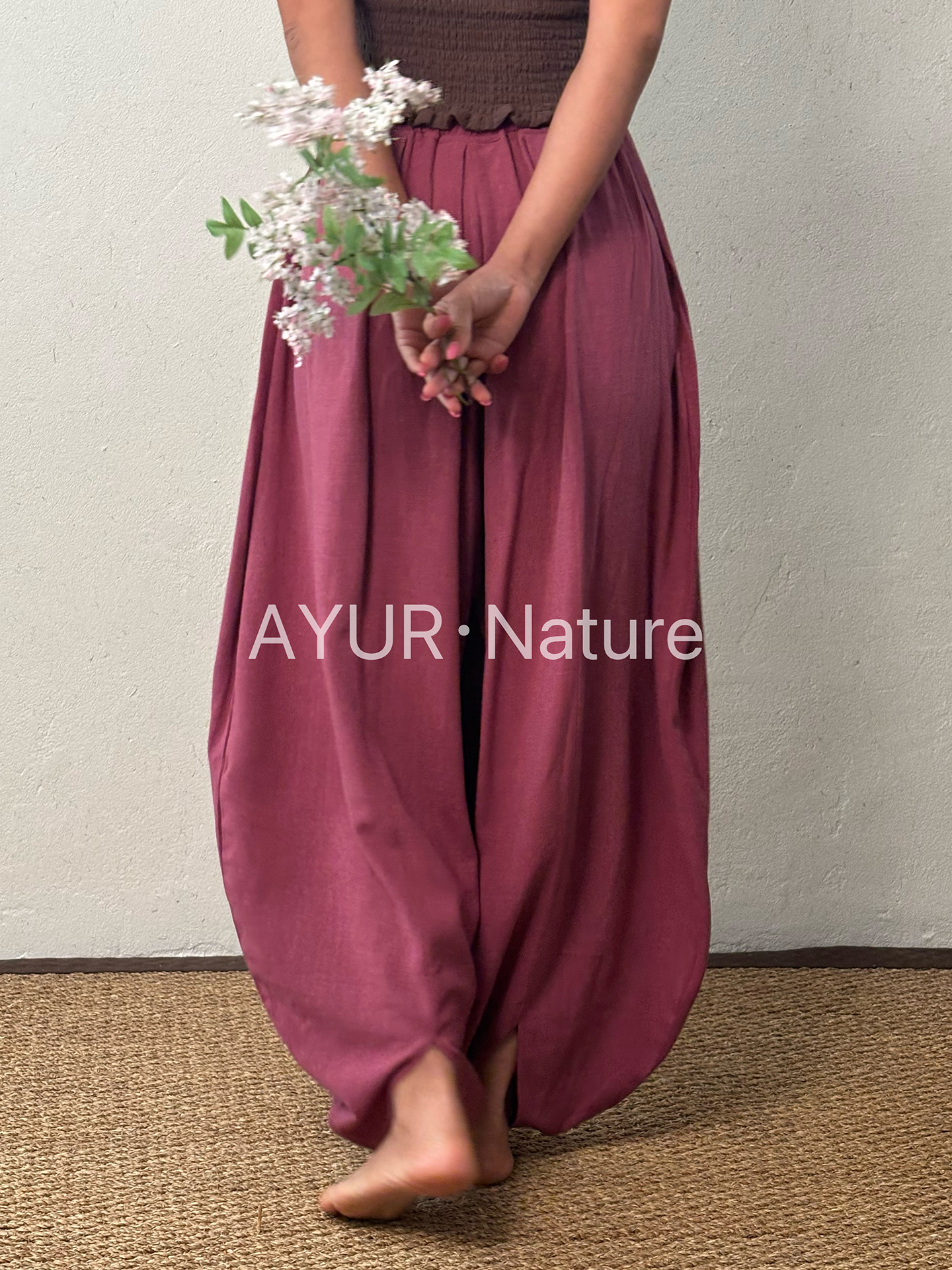 AYUR•Nature亚麻禅意冥想瑜伽灯笼裤 | 内观流宽松练功太极裤