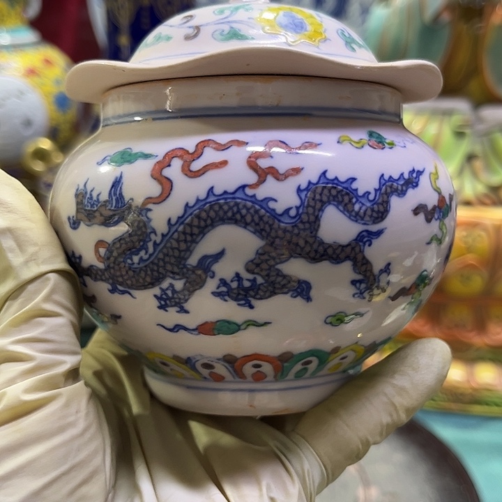 盖碗摆件摆件摆件瓷器