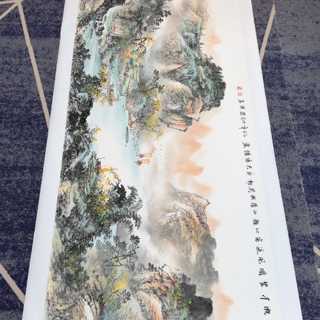 国画国画作品山水花鸟纯手绘