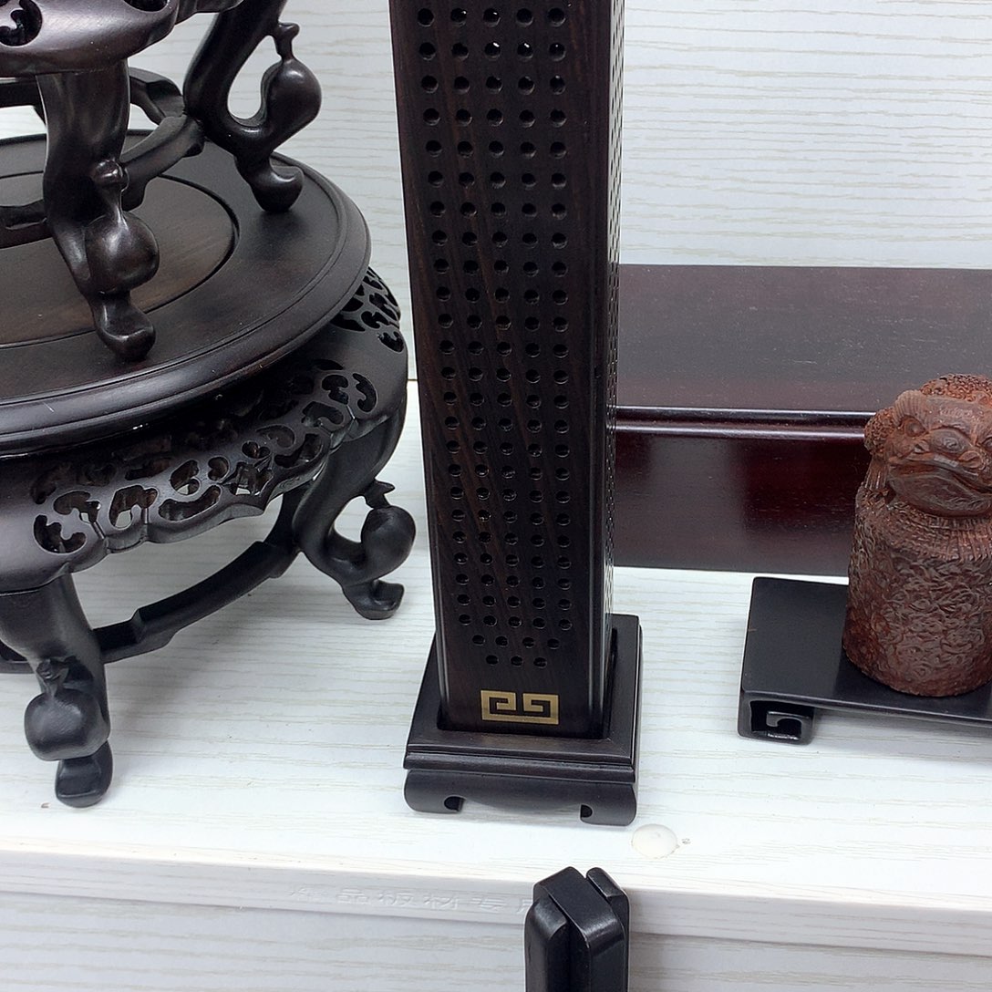 藤类紫光檀立香炉