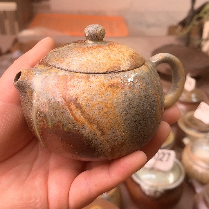 紫砂茶壶纯自然高温无釉裸柴烧150