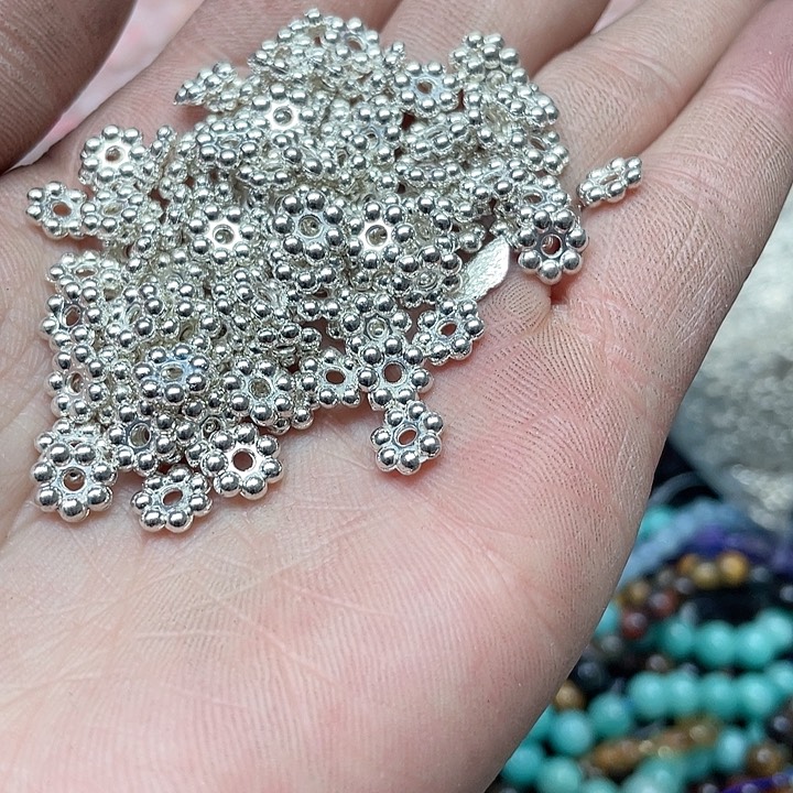 玛瑙/玉髓珠宝半成品合金50个7.8mm隔片