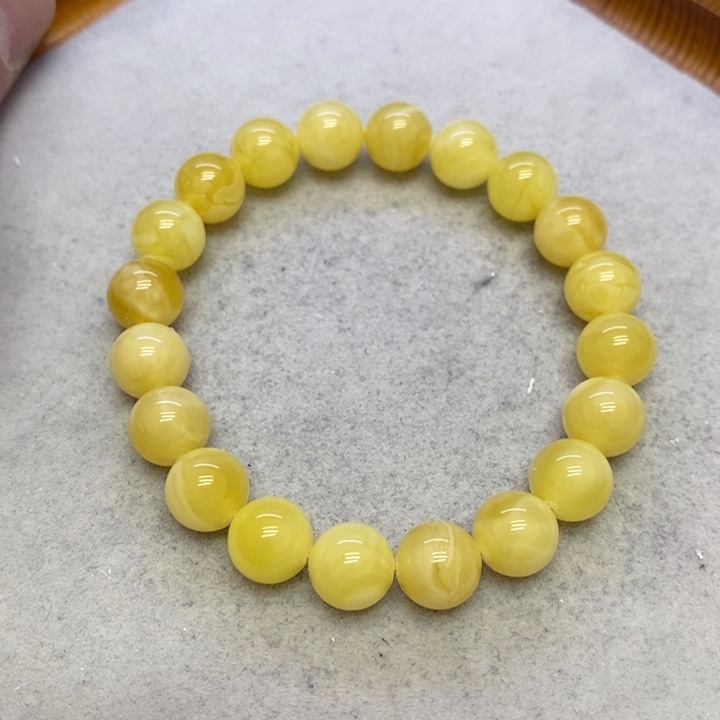 蜜蜡裸石未镶嵌手串