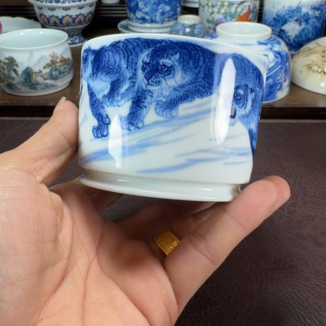 清***子瓷片当代景德镇陶瓷手绘茶具