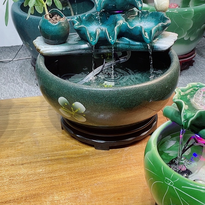 陶景德镇高温流水摆件11111