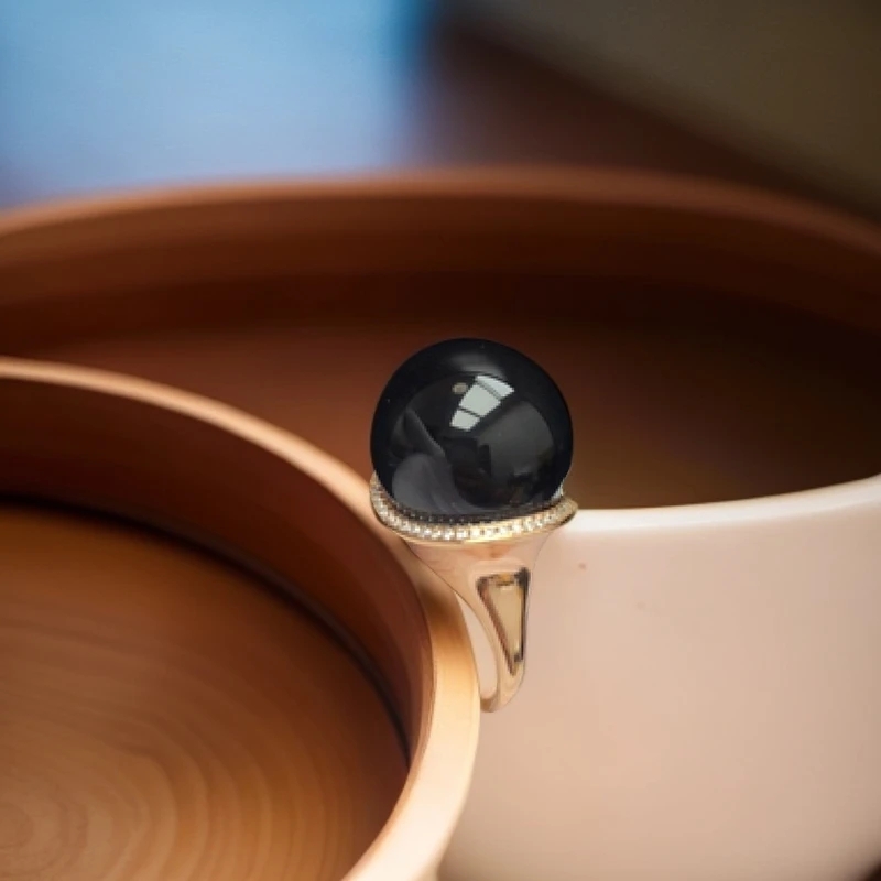 琥珀血珀戒指气质时尚百搭经典