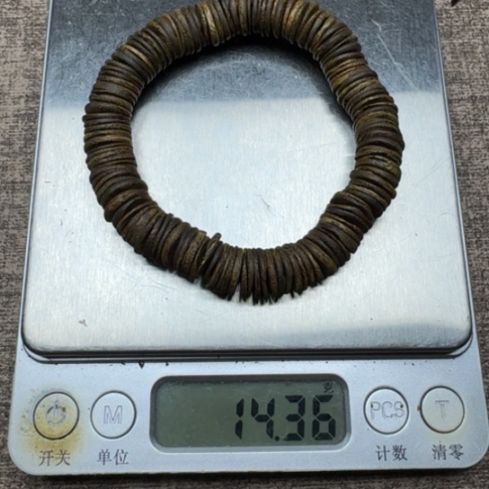 沉香手串问*白棋沉水片珠手串1.0