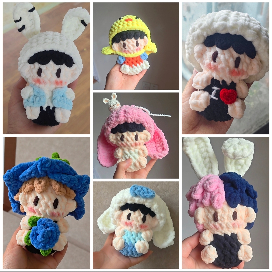 内娱明星  毛线钩织玩偶 成品