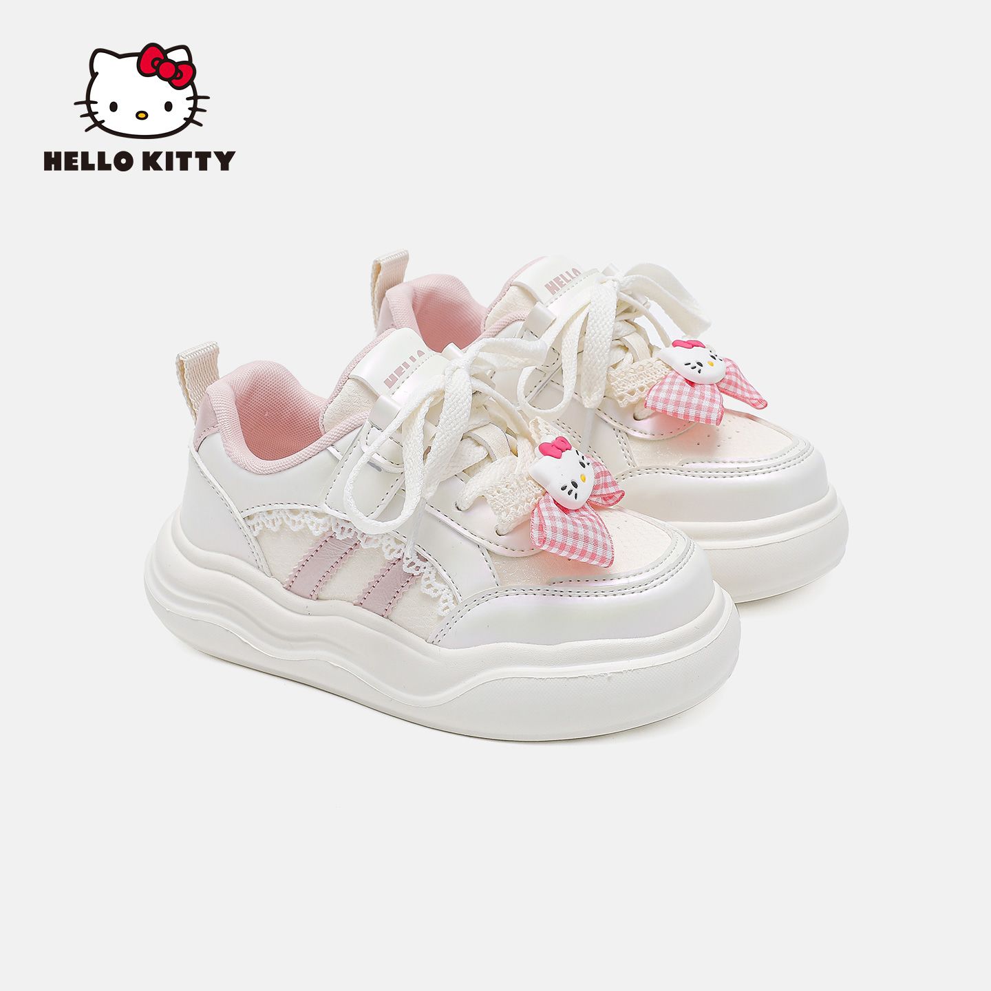 HelloKitty凯蒂猫女童小白鞋春季女童鞋子运动鞋舒适板鞋儿童鞋子