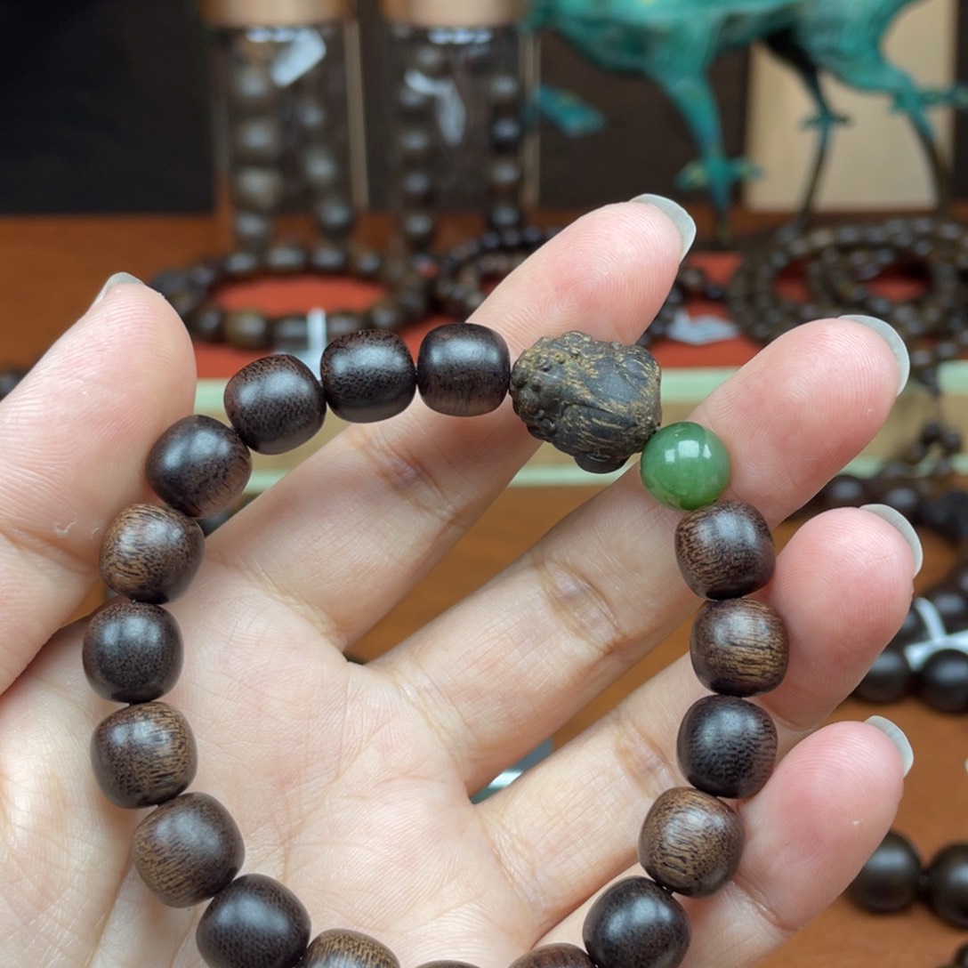 沉香手串美**顺越南富森红土瘤疤