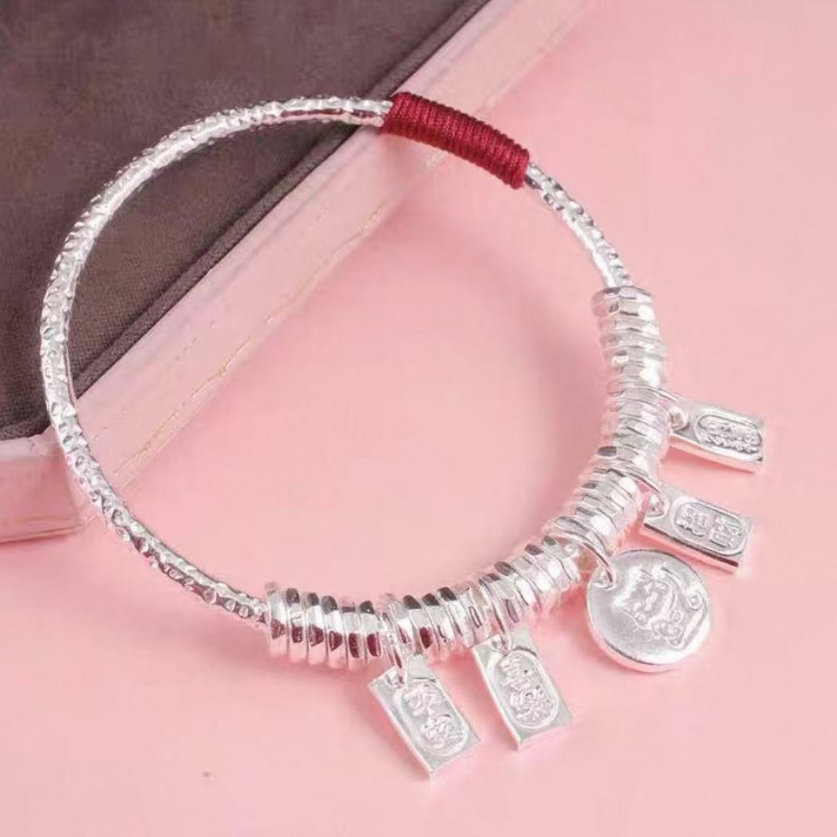 YZ022红绳盘缠手环精品银饰品手串  无礼盒