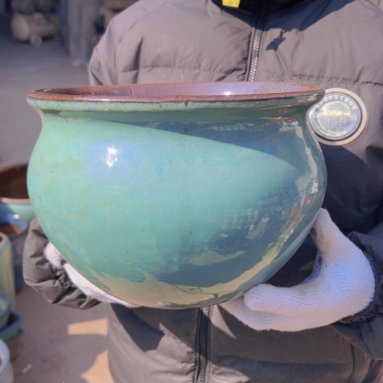 紫砂花盆高19口25————