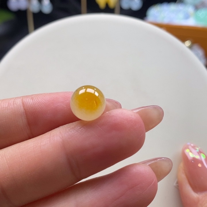 翡翠吊坠(不含链)未镶嵌鲜橙黄珠卡10.4m