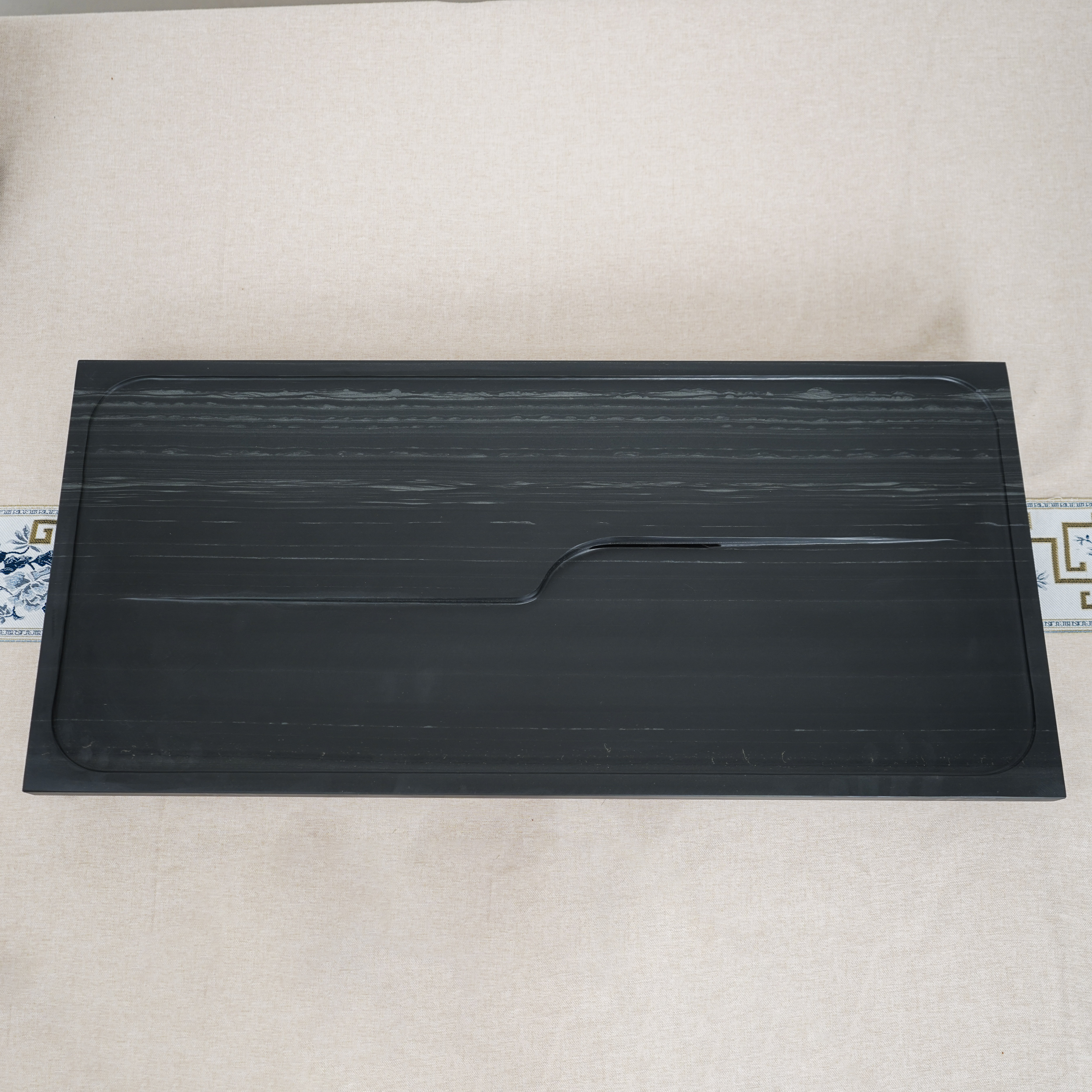 大道至简单盘石茶盘干泡简约家用轻奢茶道陶瓷复古长方形大号高档