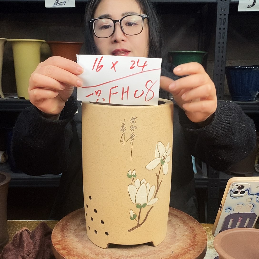 紫砂一只花盆货号FH08