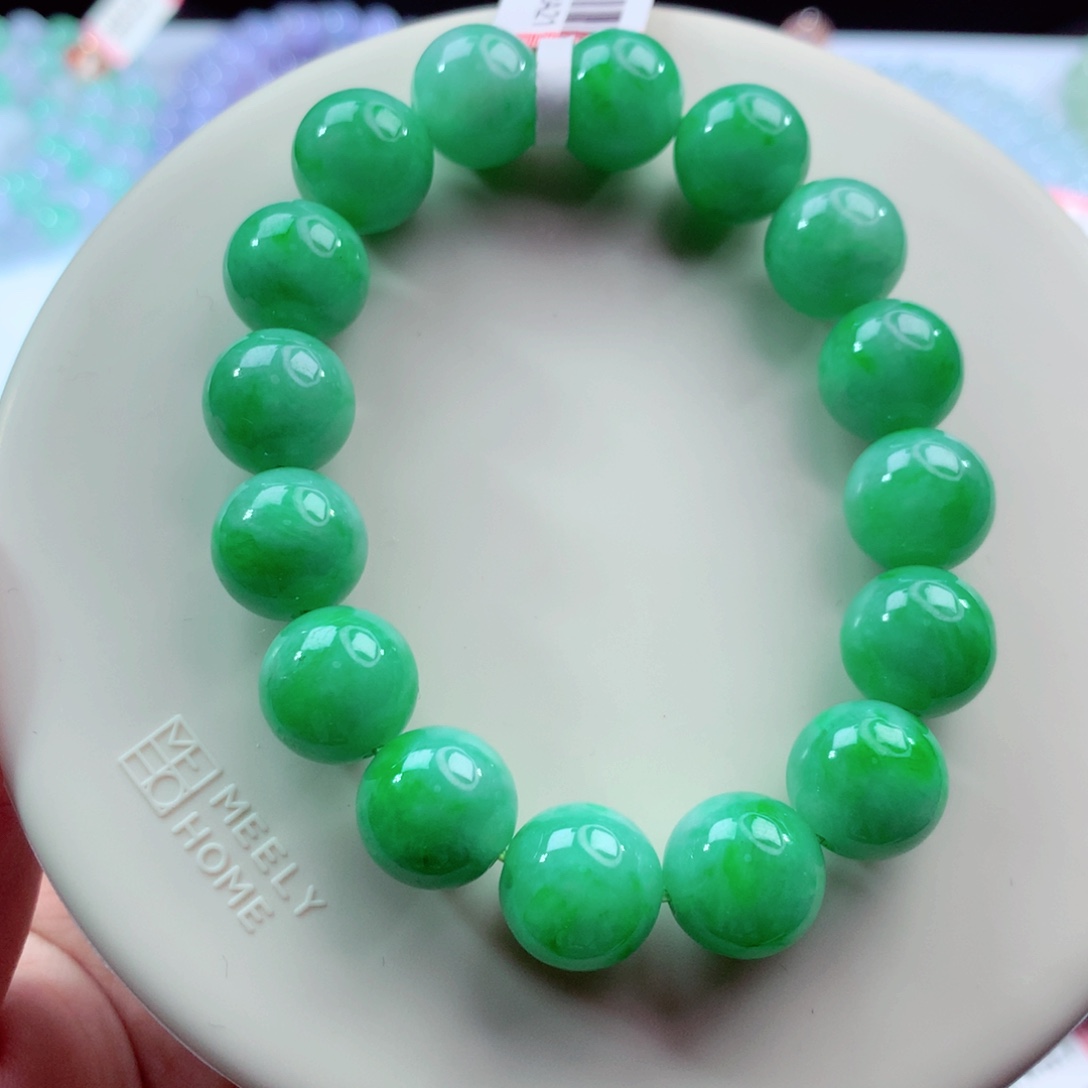 翡翠未镶嵌手链卡12.5