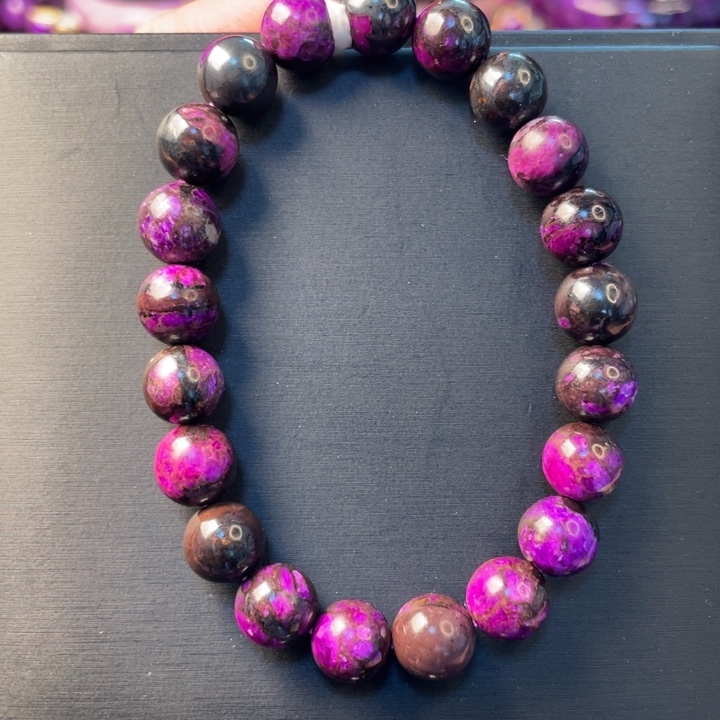 苏纪石（舒俱来）未镶嵌手串铁皮桃花9m