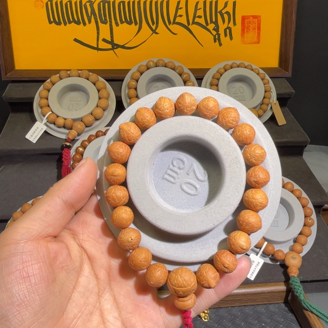 手串凤眼菩提素串12.9