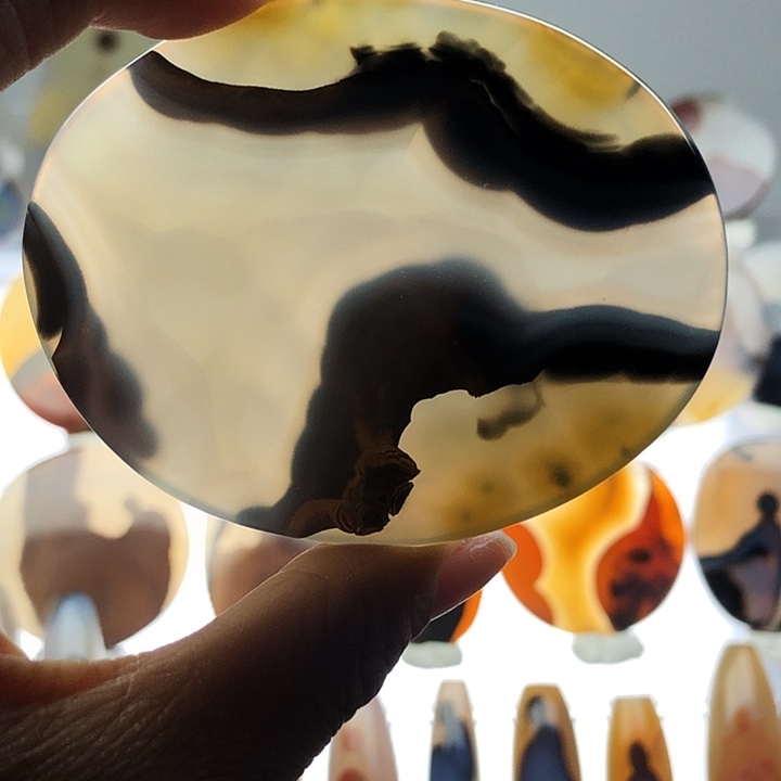 玛瑙/玉髓银S925镀金镶嵌珠宝半成品189