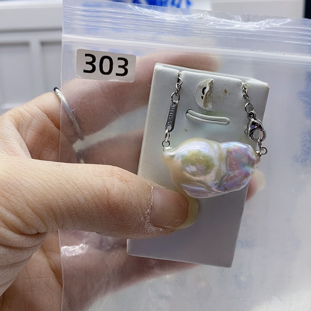 颈饰合金淡水珍珠