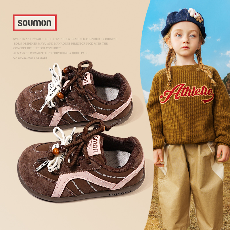 特价SMON儿童运动鞋2025新款春秋女童鞋宝宝软底休闲鞋百搭板鞋女