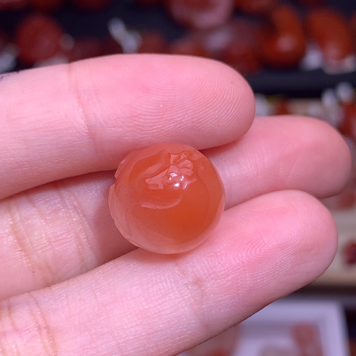 南红玛瑙未镶嵌珠宝半成品一路生花