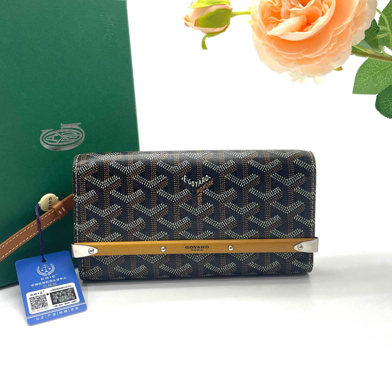 未使用 Goyard montcarlo mini手拿包 配件：