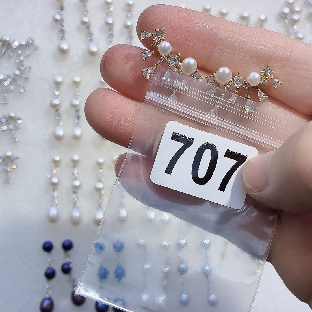 耳饰合金淡水珍珠