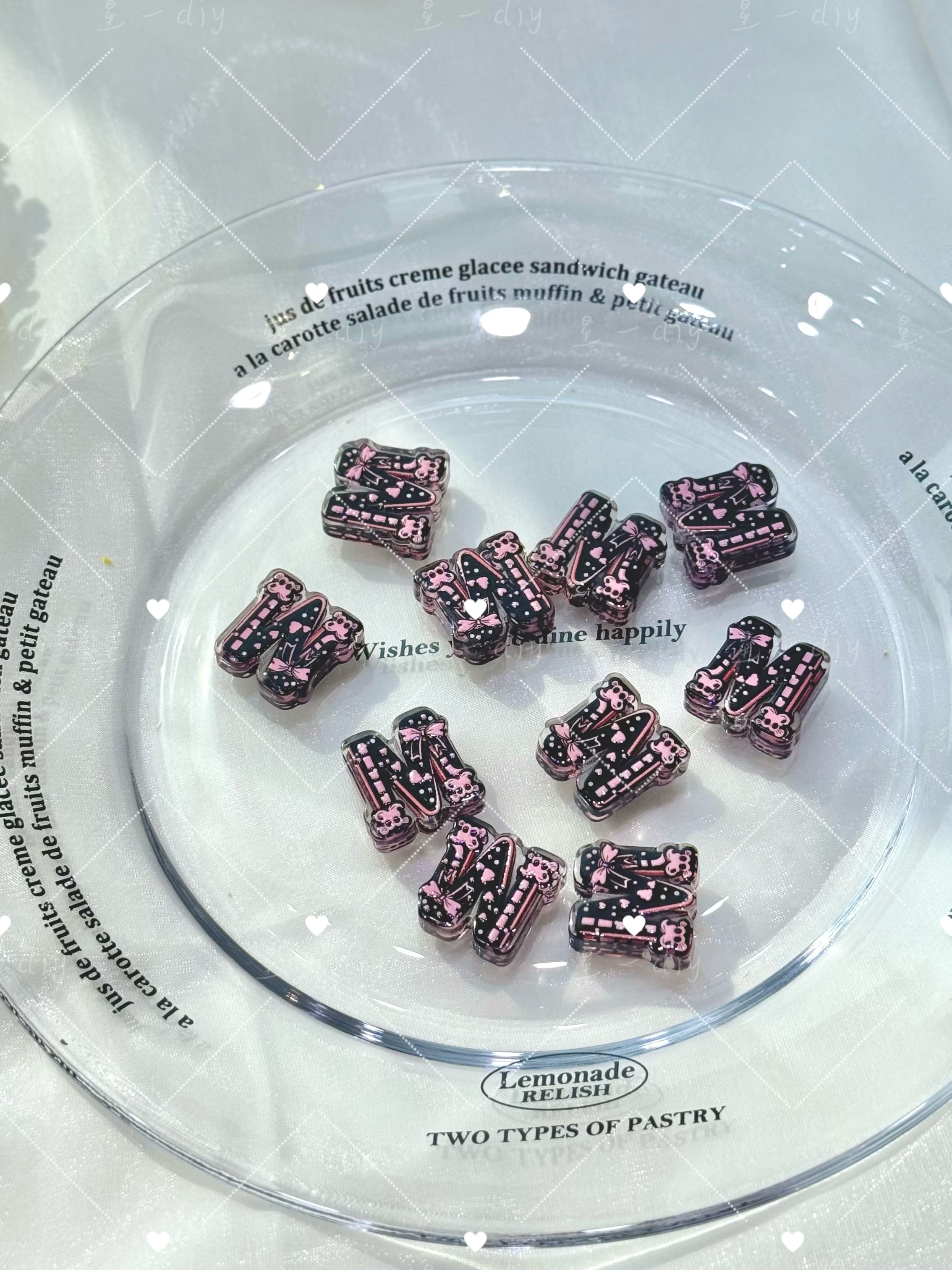 【C组】树脂DIY卡通定制ins手工串珠手机饰品手机链配件