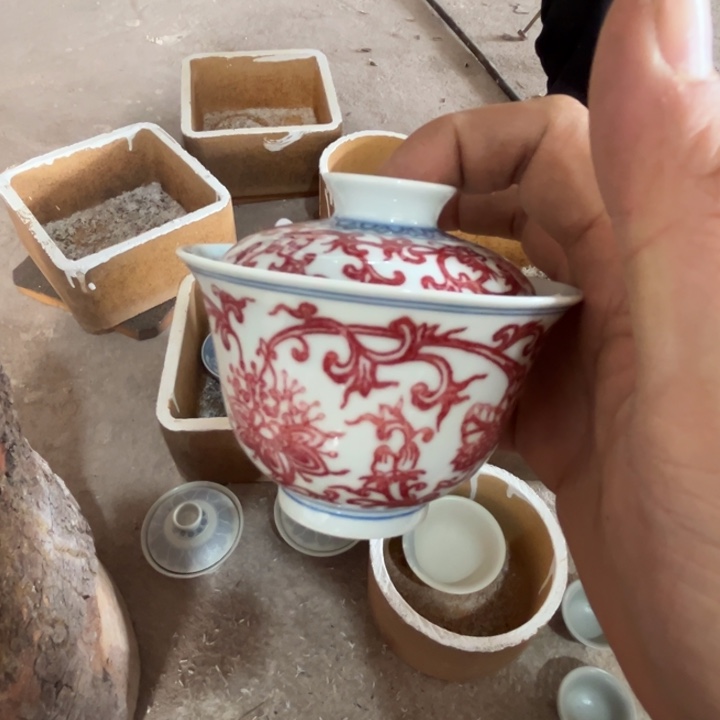 青花柴窑手绘景德镇陶瓷