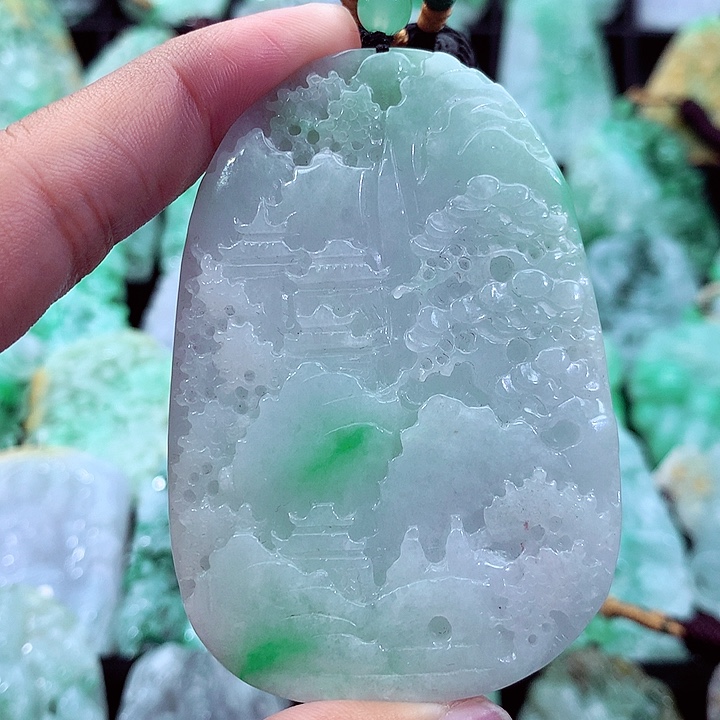 翡翠未镶嵌吊坠(不含链)