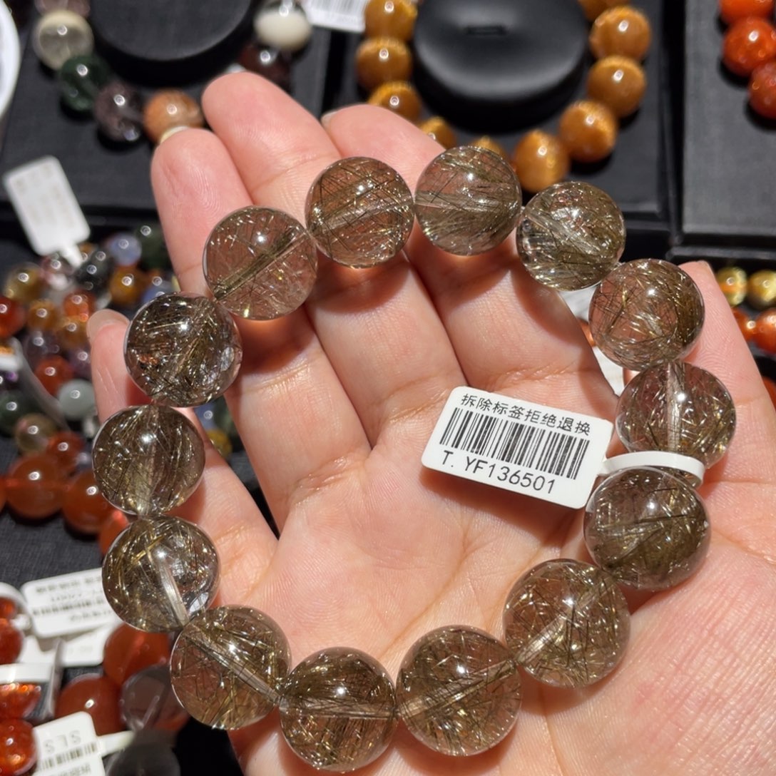 水晶手链未镶嵌银发晶16mm左右