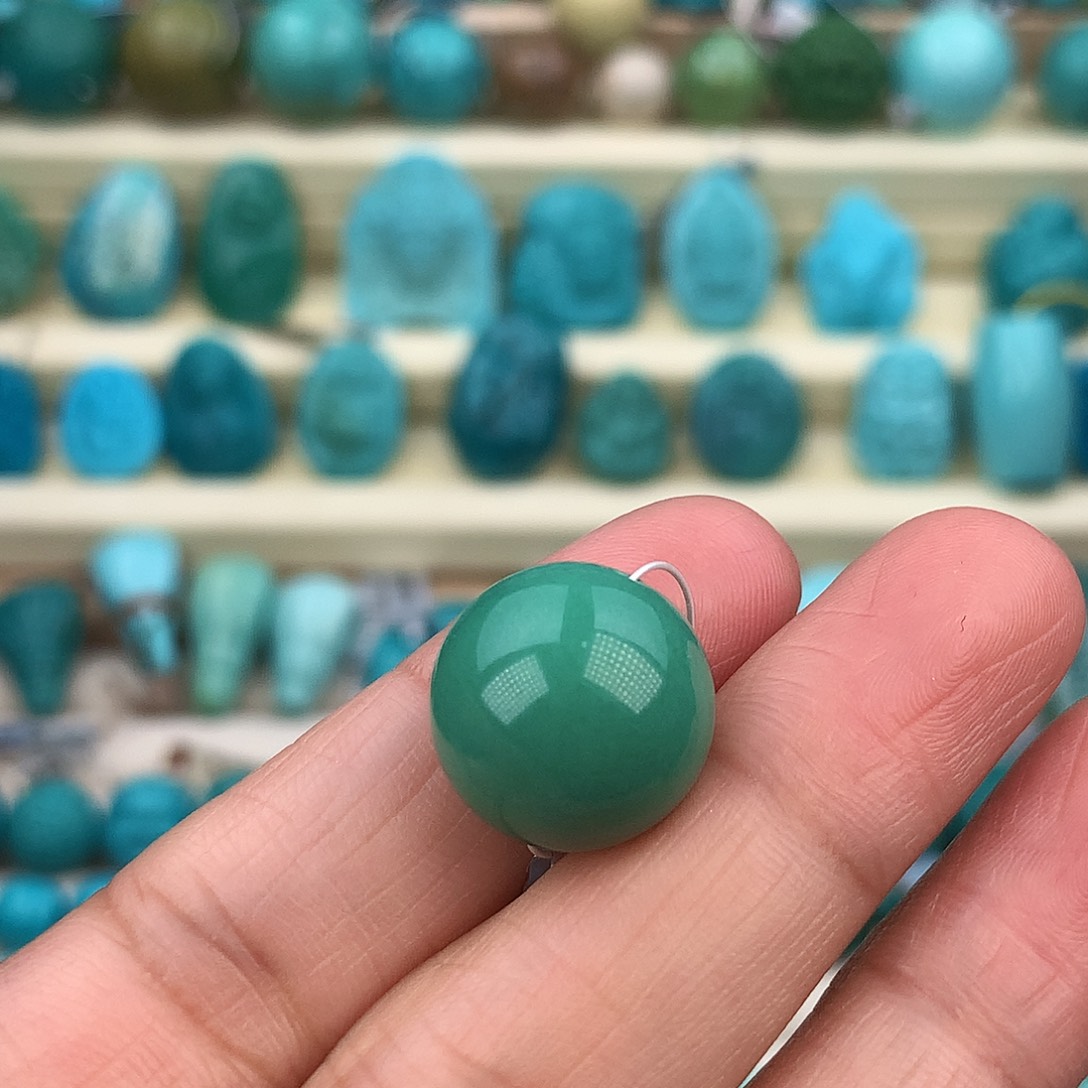 绿松石未镶嵌珠宝奇石14.5