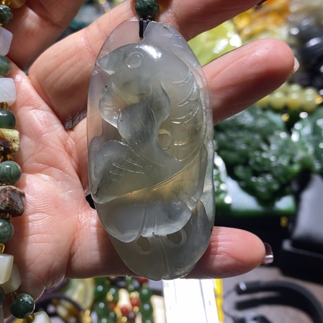 【闪购商品】岫玉毛衣链未镶嵌