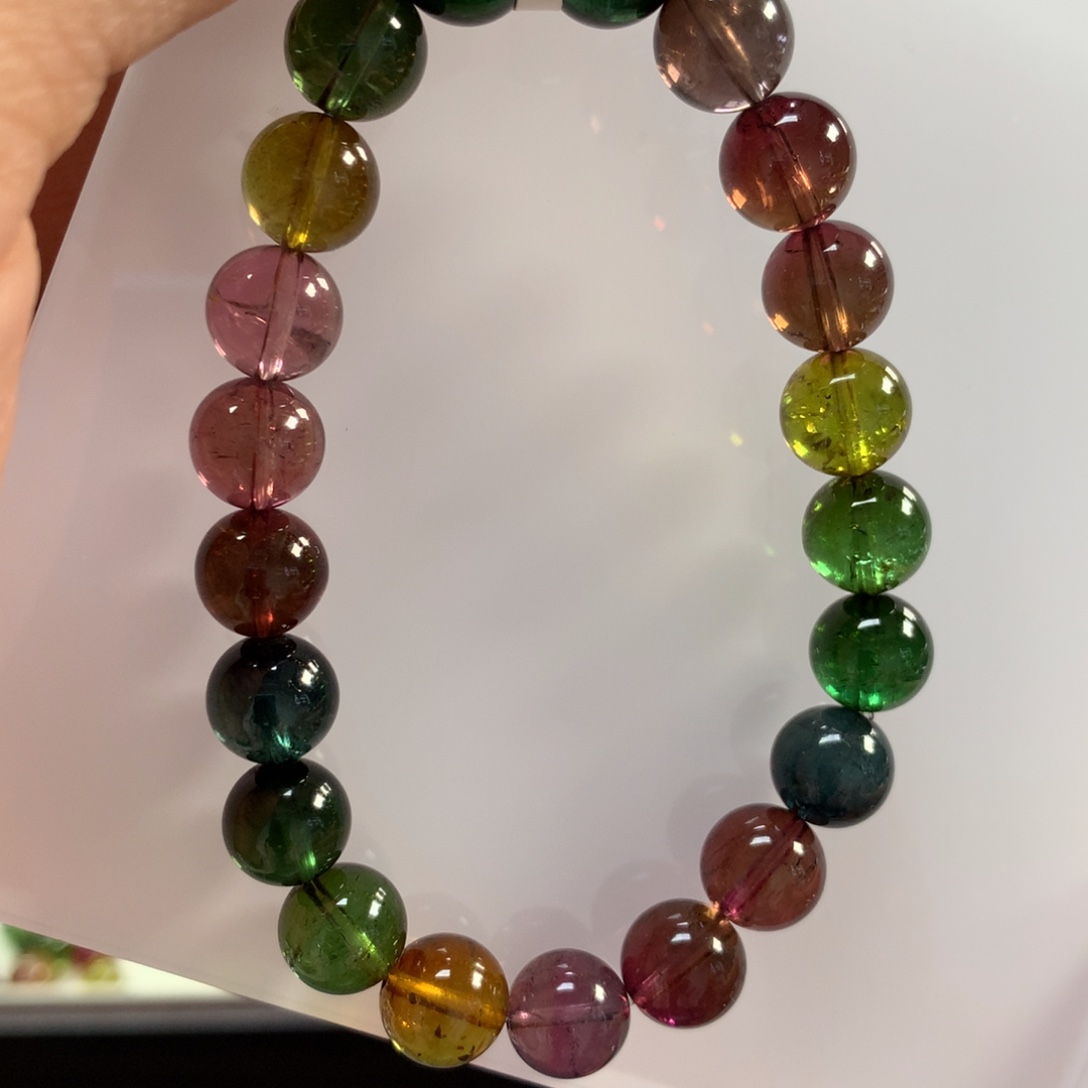 碧玺未镶嵌手链9左右