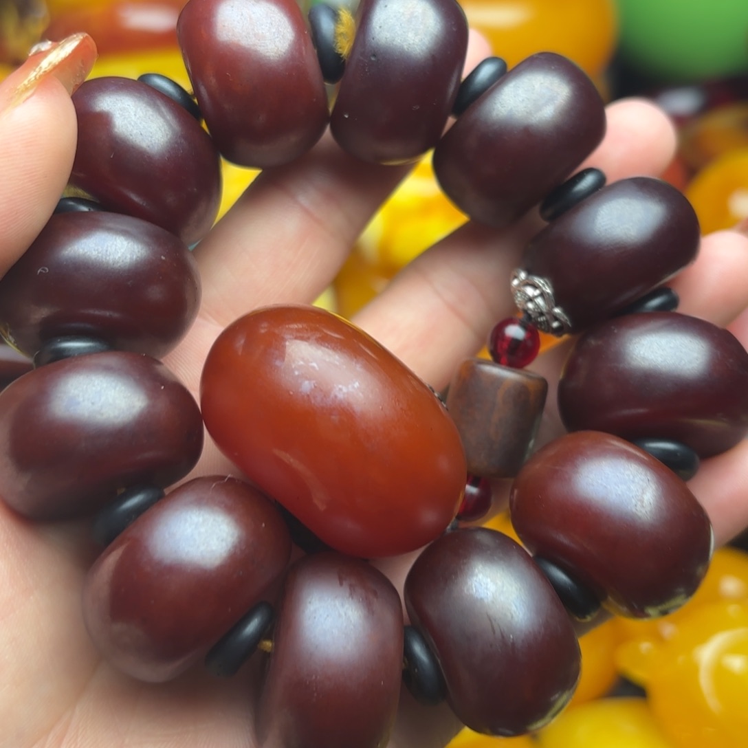 琥珀手链未镶嵌蜜蜡