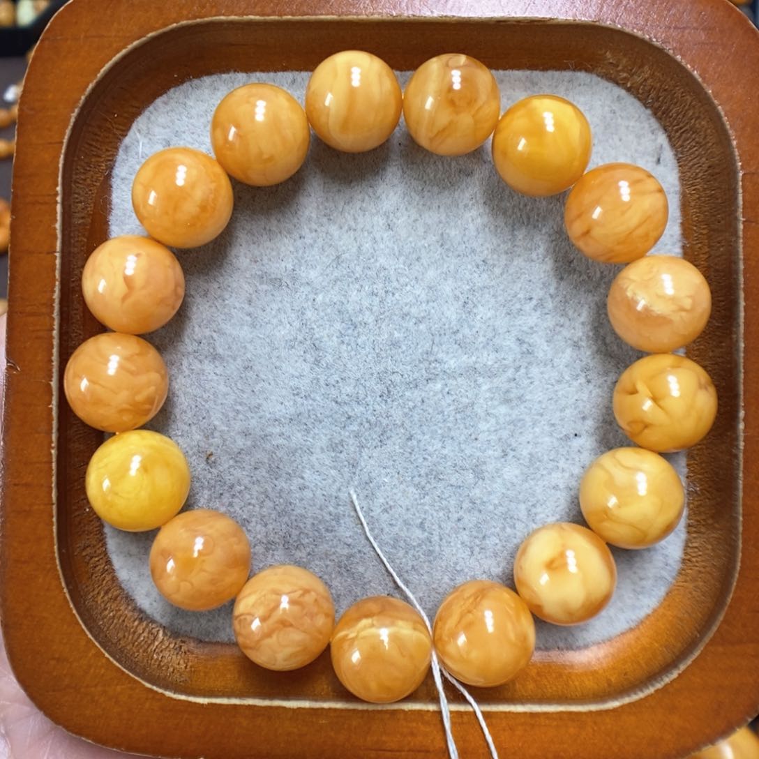 蜜蜡手串未镶嵌玉*.蜜蜡