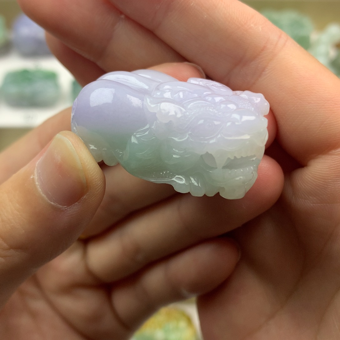 翡翠未镶嵌吊坠(不含链)天然缅甸翡翠貔貅吊坠