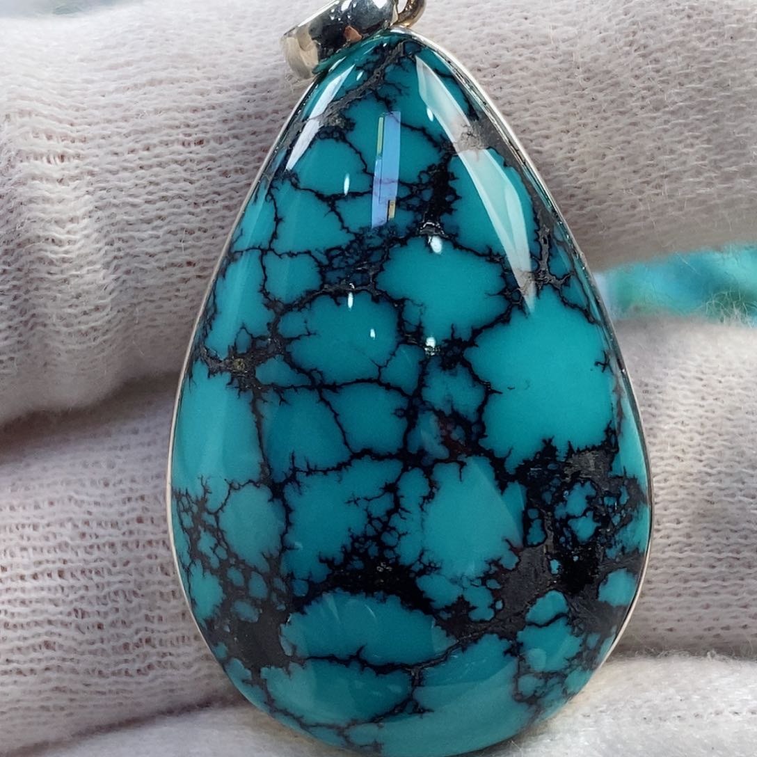 绿松石珠宝奇石银S925镶嵌