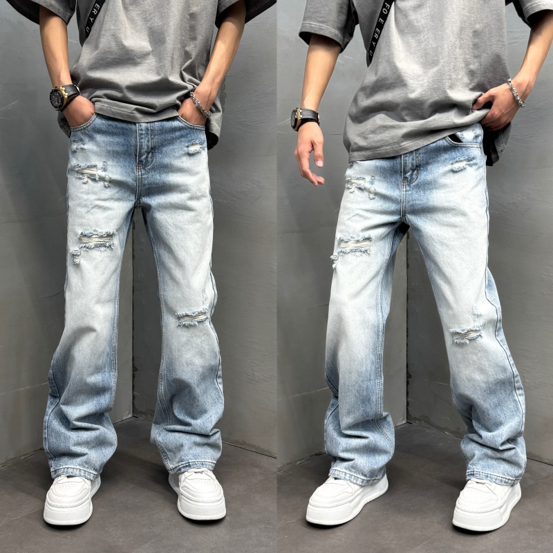 秋冬美式水洗直筒男款男士牛仔男士高级感裤子裤子宽松男裤新款
