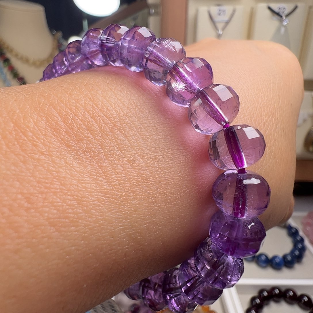 紫晶手链未镶嵌天然紫水晶