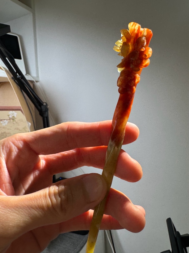 辽阳红梅花棒发簪