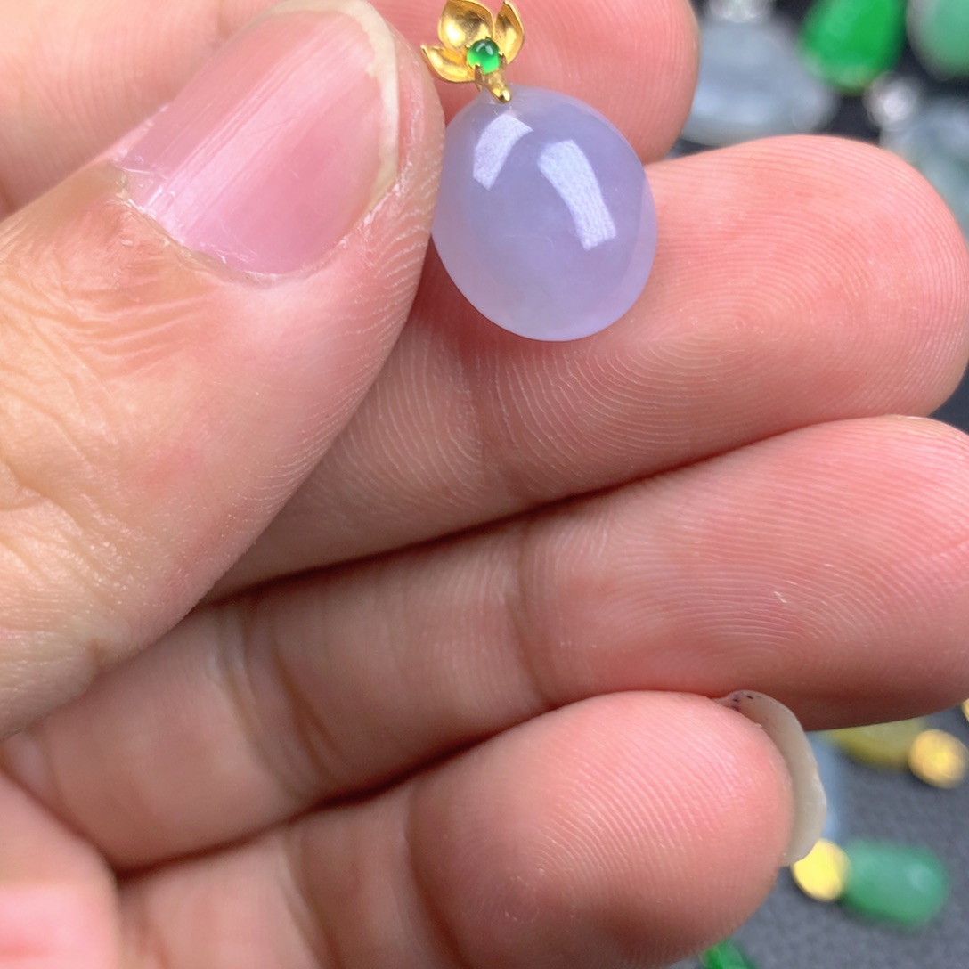 【闪购商品】翡翠18K金镶嵌颈饰翡翠