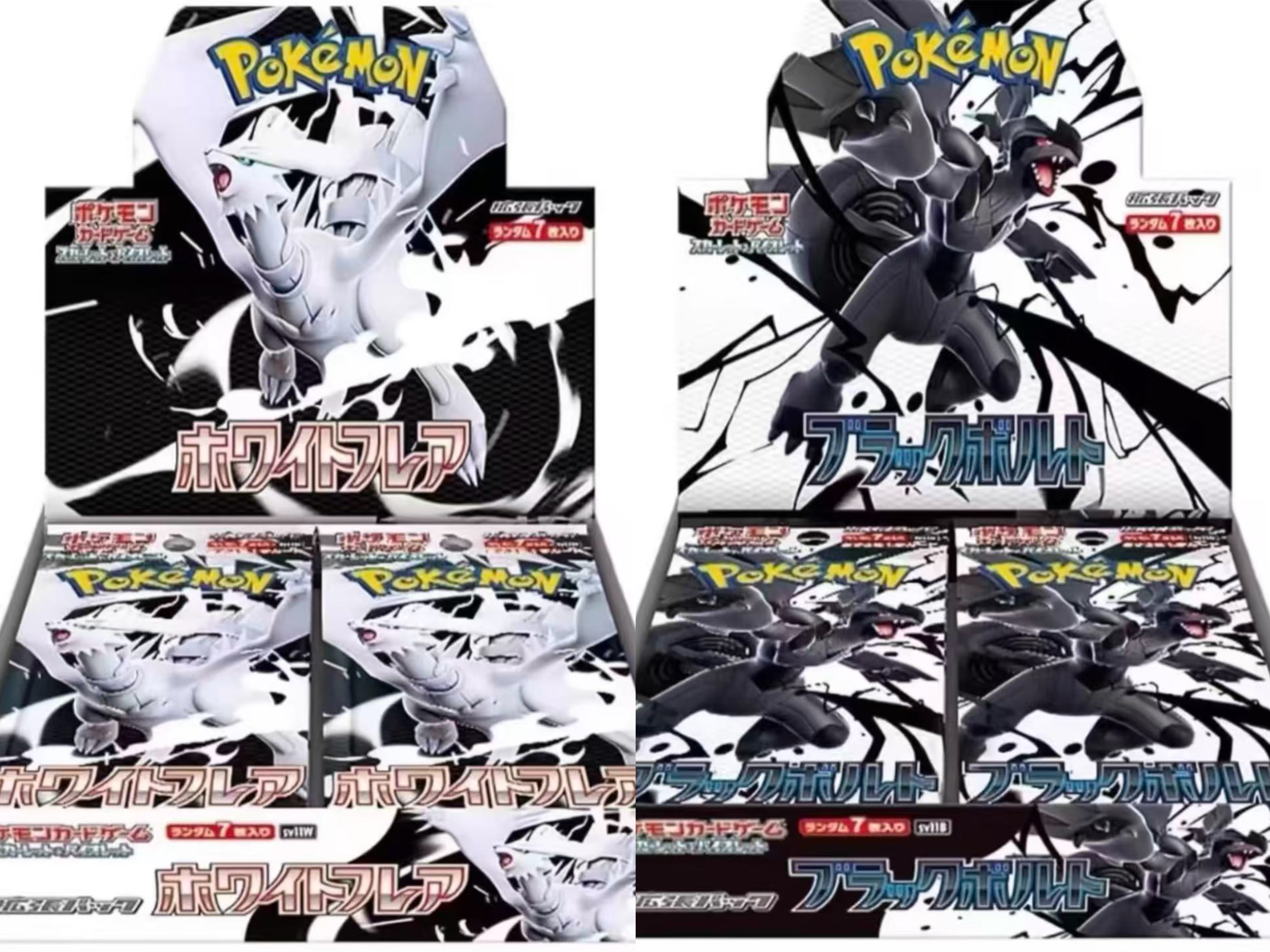 日版SV11B/W 黑白龙 单人车 8不同AR卡面停 